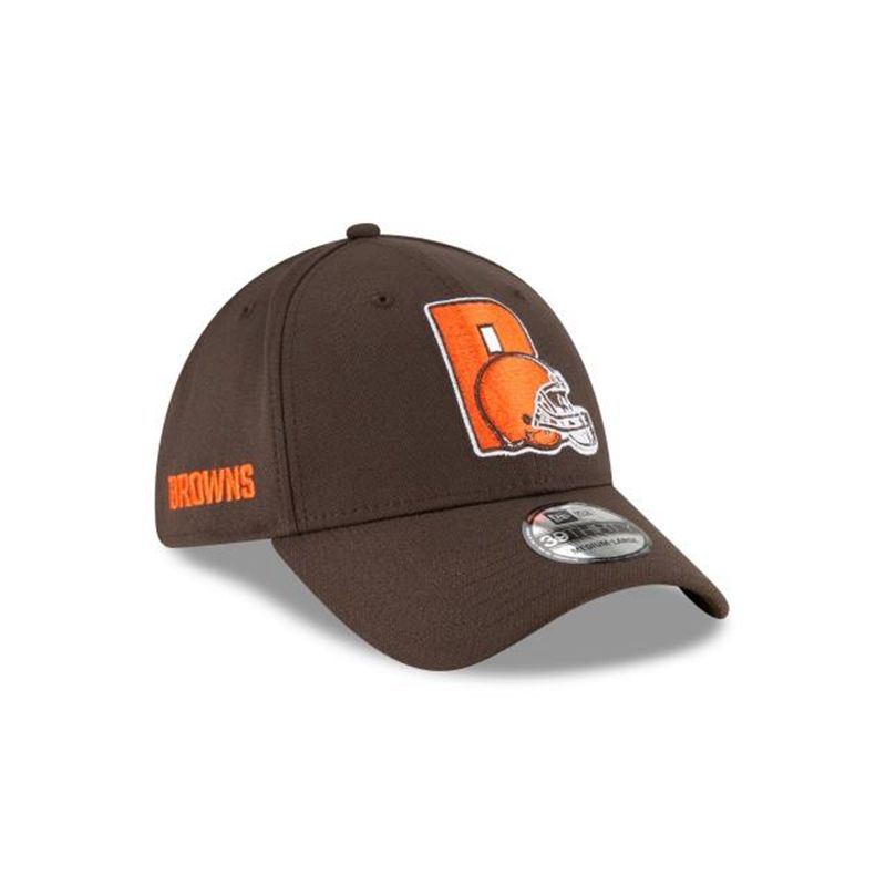 NFL Cleveland Browns Logo Mix 39Thirty Stretch Fit (OIO7288) - Brown New Era Caps